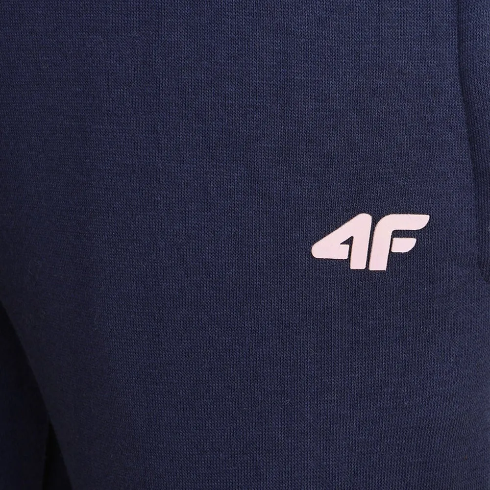 4F Pink Cord Navy Blue Fleece Trouser 3607