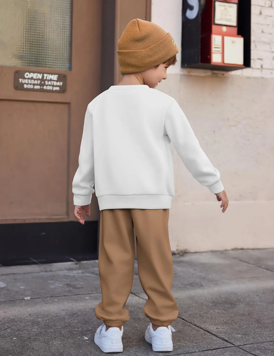 Arshiner Boys Fleece Colorblock Sweatshirt & Pants Outfit Set Fall Winter Clothes Toddler to Little Kid Sizes (2T - 7-8)