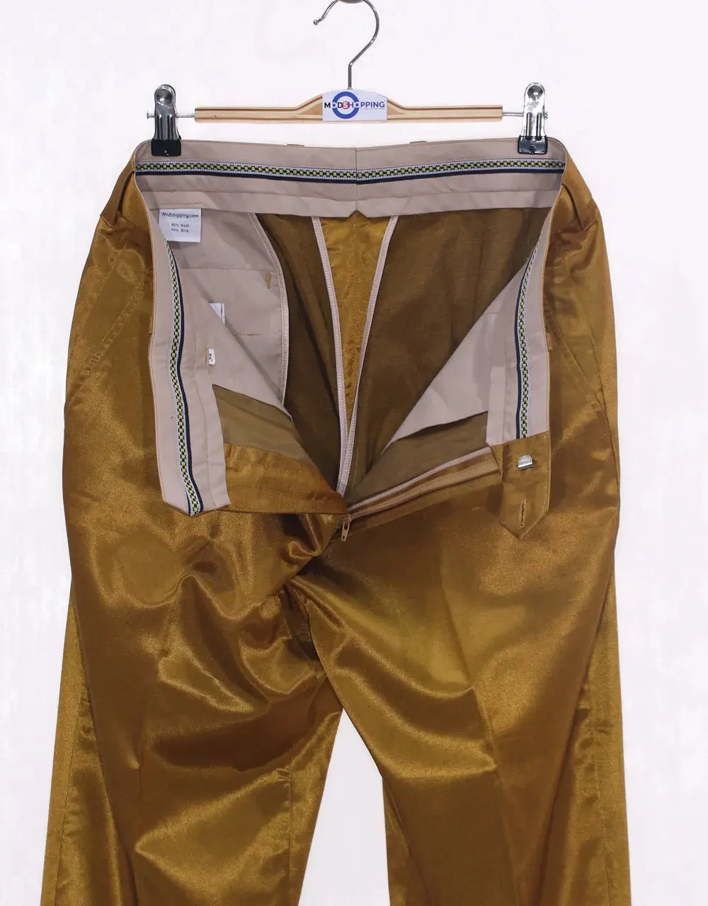 Burnt Gold and Black Two Tone Trouser