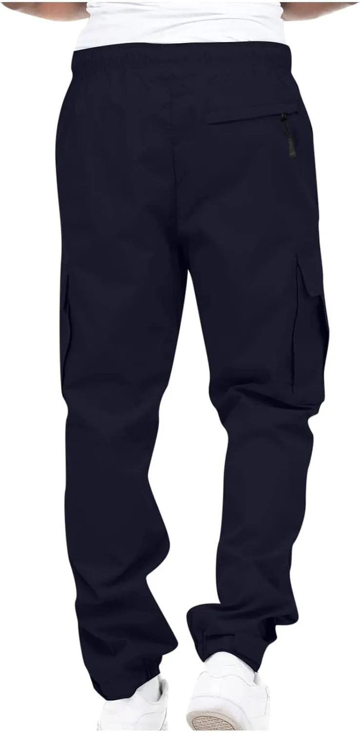 Cargo Pants for Men Relaxed Fit Workout Sweatpants Men's Trousers Straight Leg Mens Cargo Pants Men's Stretch Joggers