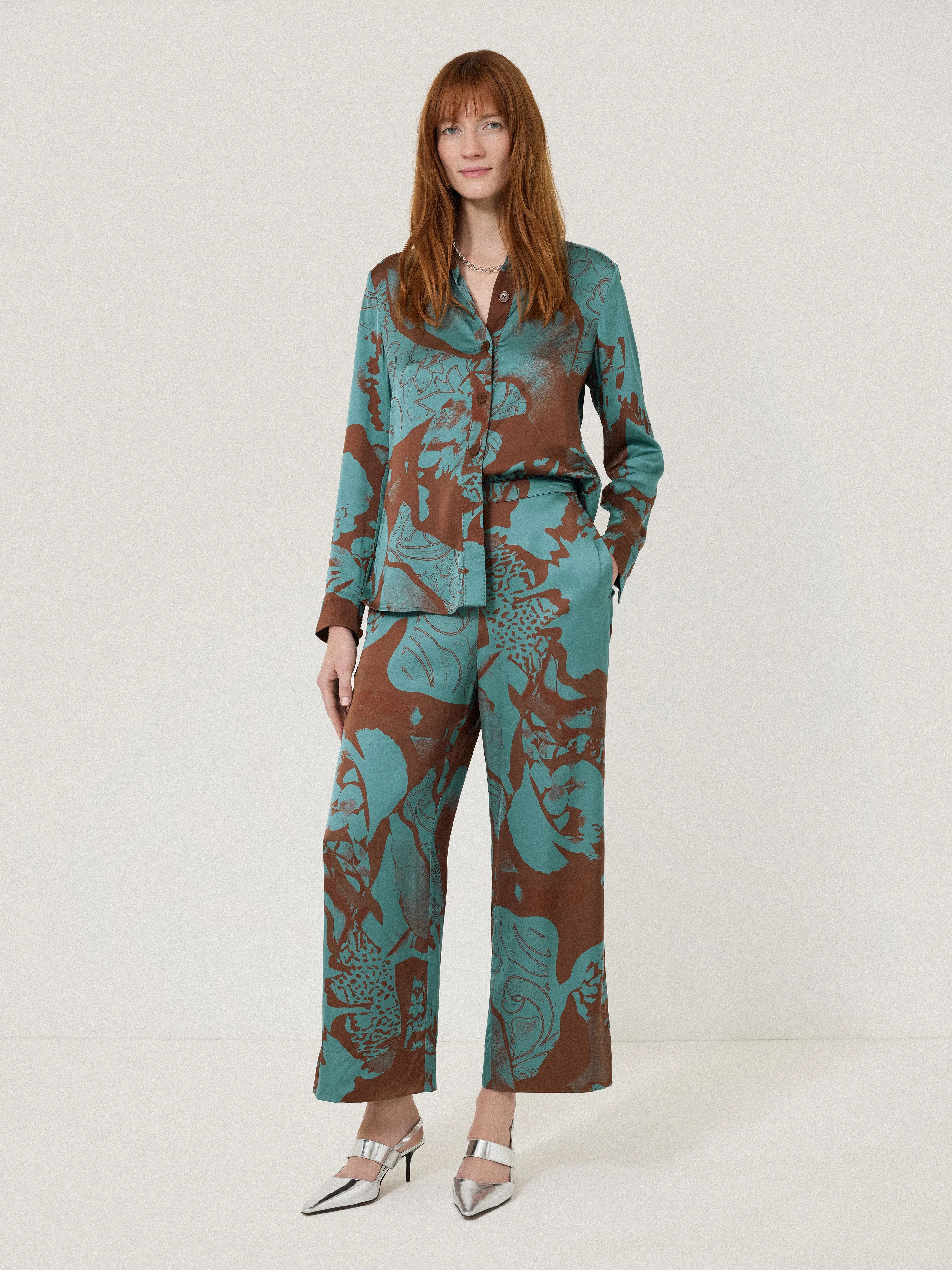 Collage Stitch Detail Trouser | Blue