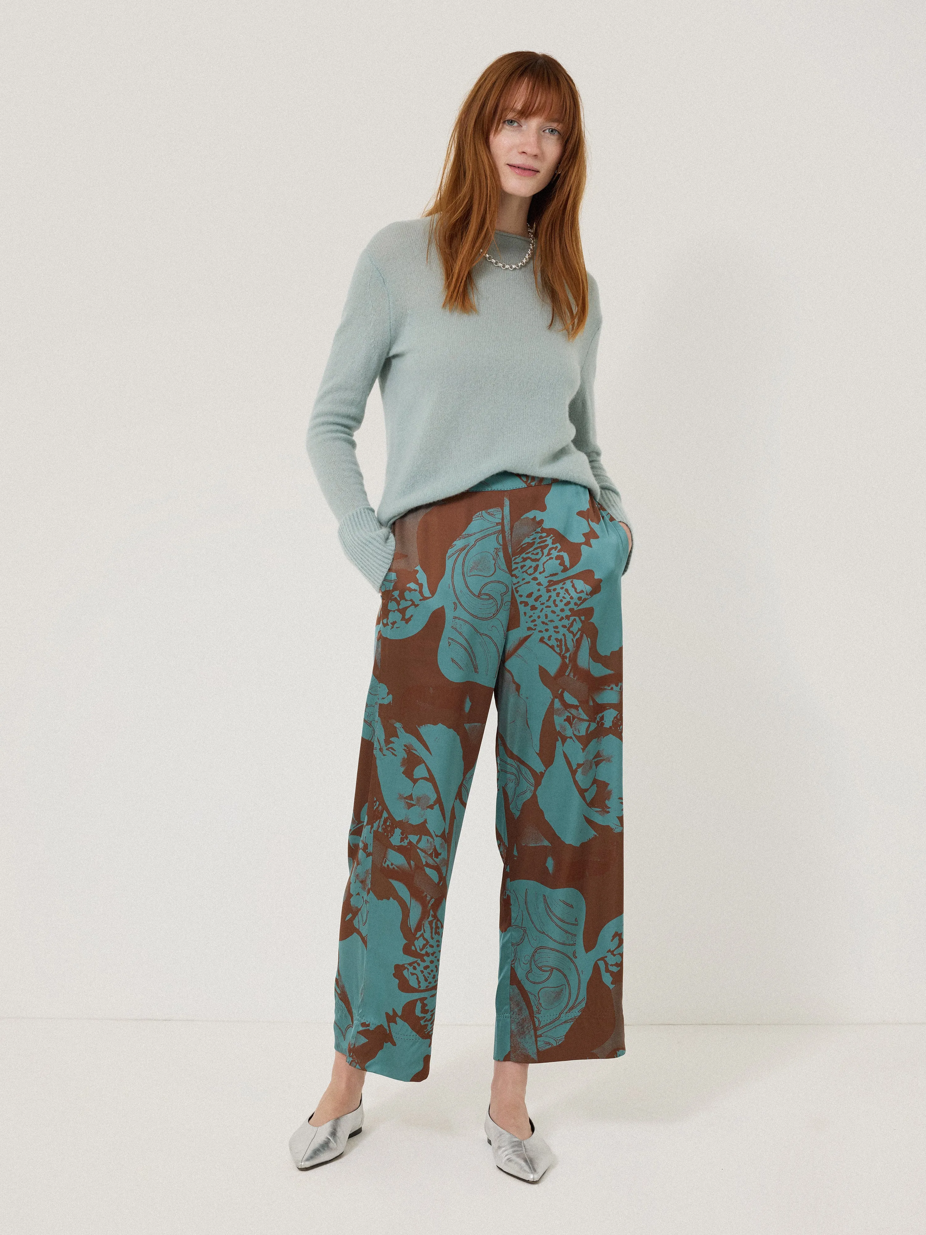 Collage Stitch Detail Trouser | Blue