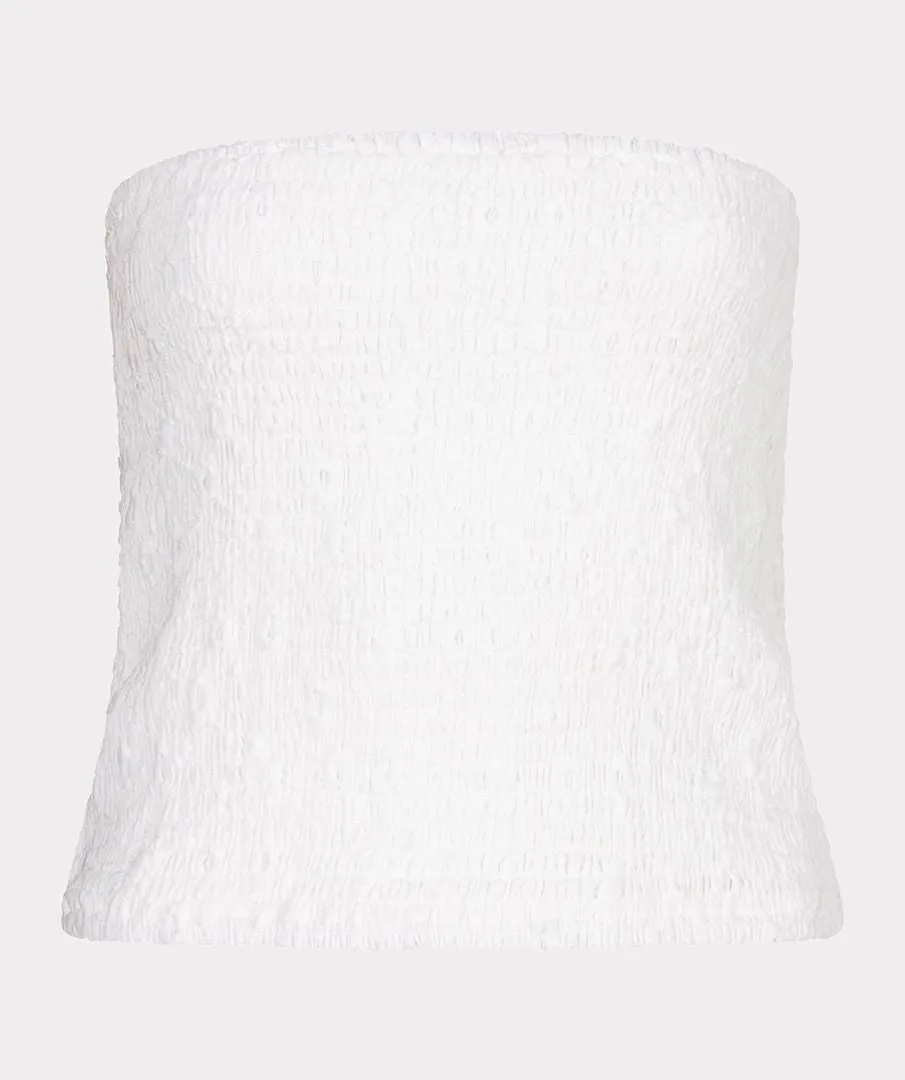 Esqualo ‘Bandeau Emb Flower Top’