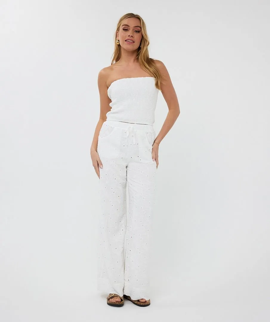 Esqualo ‘Bandeau Emb Flower Top’