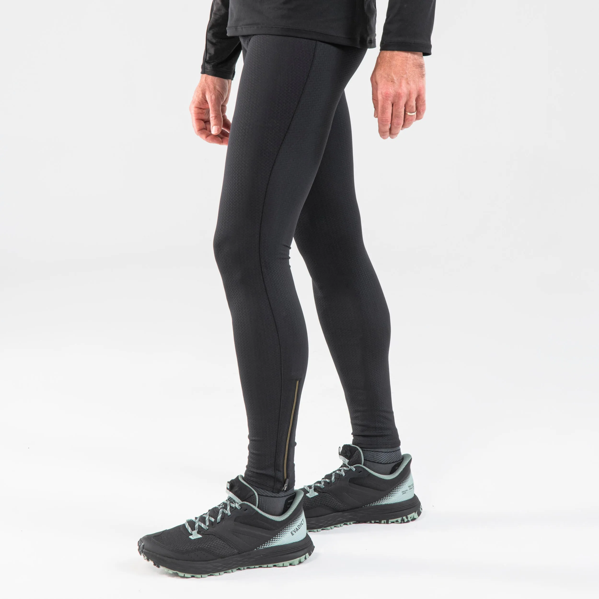 Long running pants Tights Trail Emboss men's black EVADICT, black