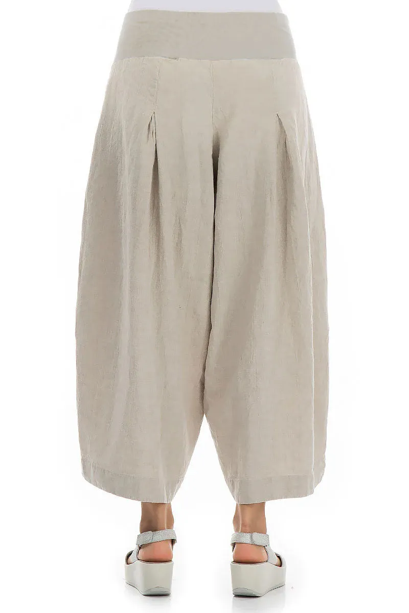 Loose Natural Linen Trousers