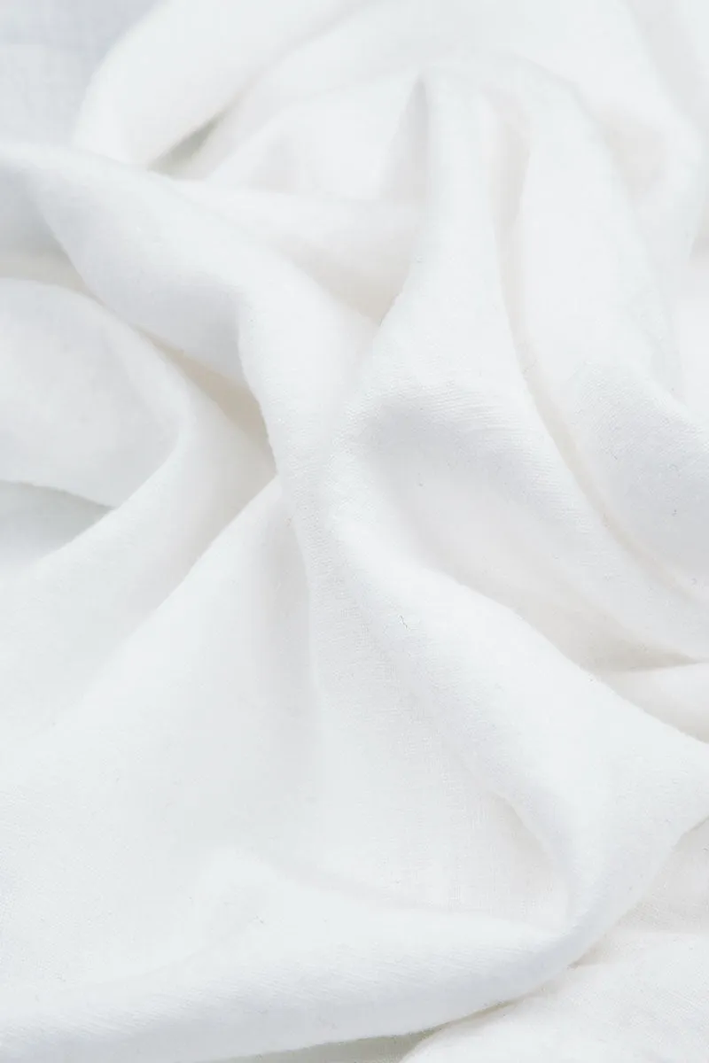 Loose White Linen Trousers