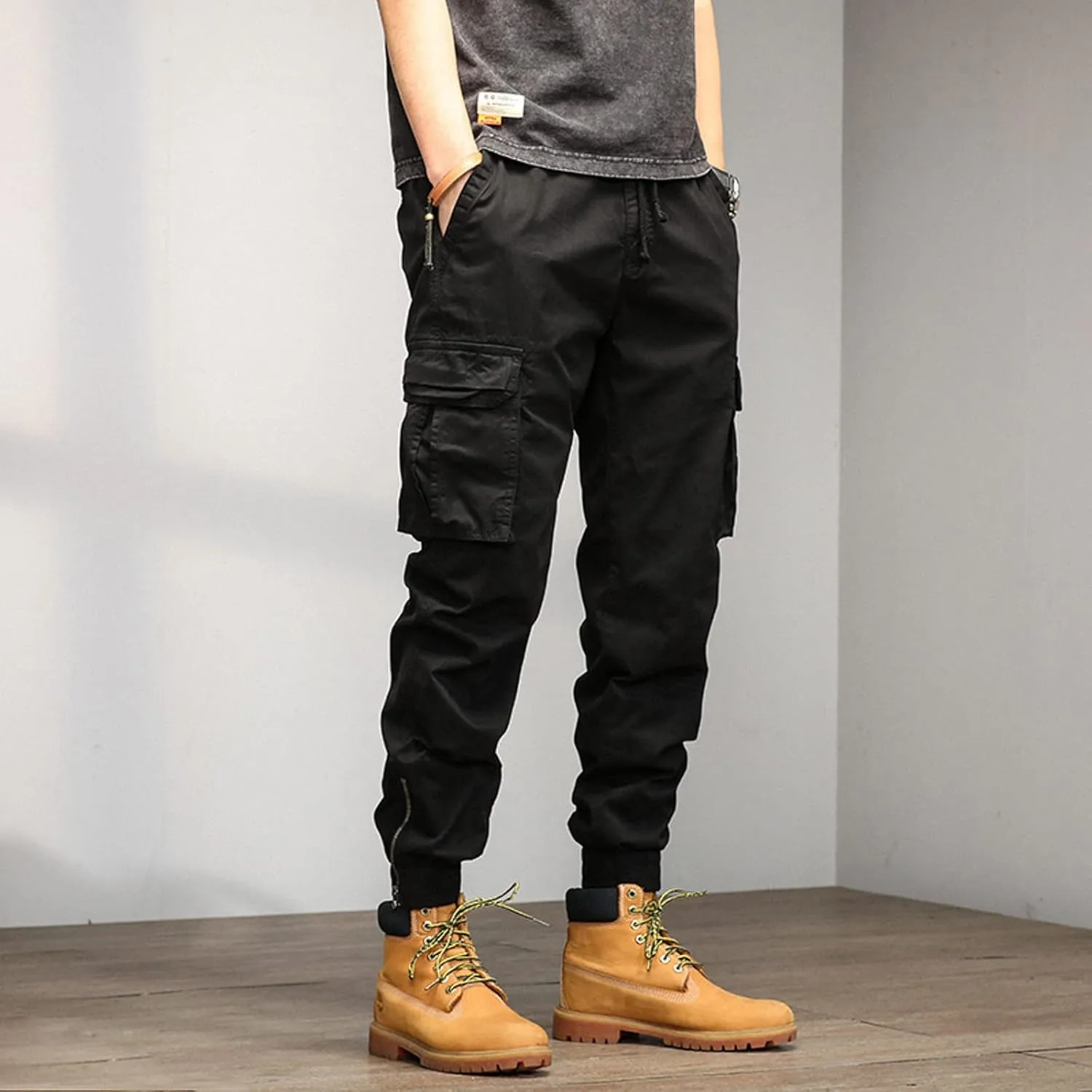 Mens Workout Cargo Sweatpants Pants Training Sport Tapered Sweatpants Breathable Sweatpants Men's Mesh Jogger Zipper
