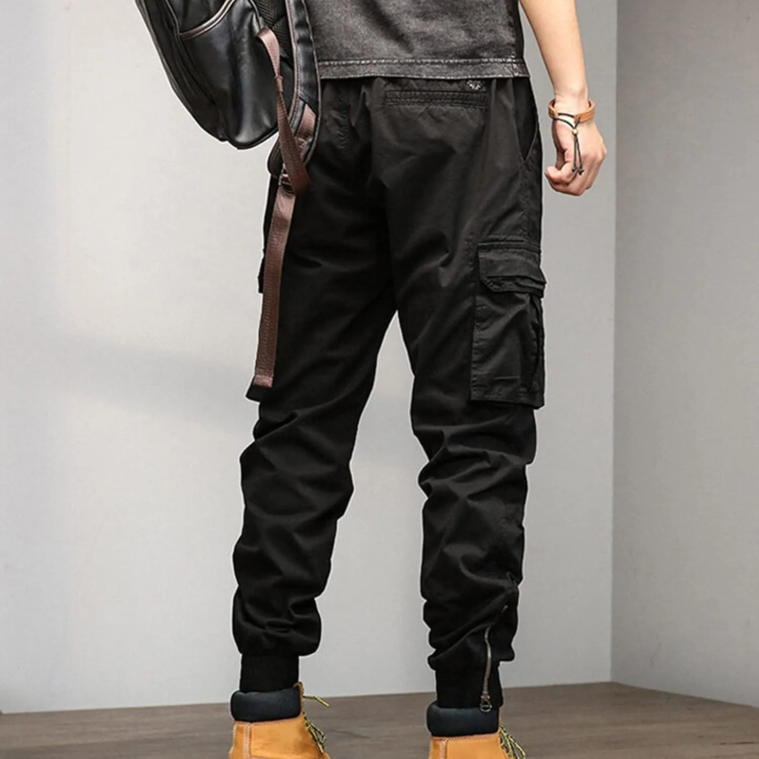 Mens Workout Cargo Sweatpants Pants Training Sport Tapered Sweatpants Breathable Sweatpants Men's Mesh Jogger Zipper