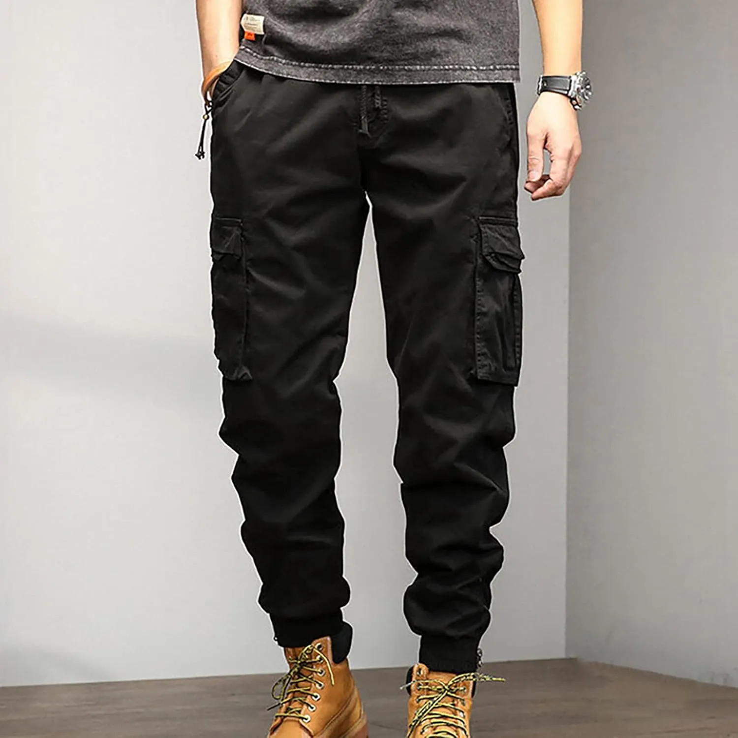 Mens Workout Cargo Sweatpants Pants Training Sport Tapered Sweatpants Breathable Sweatpants Men's Mesh Jogger Zipper