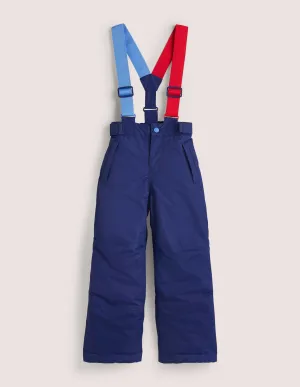 Navy Waterproof Dungaree Trousers-College Navy