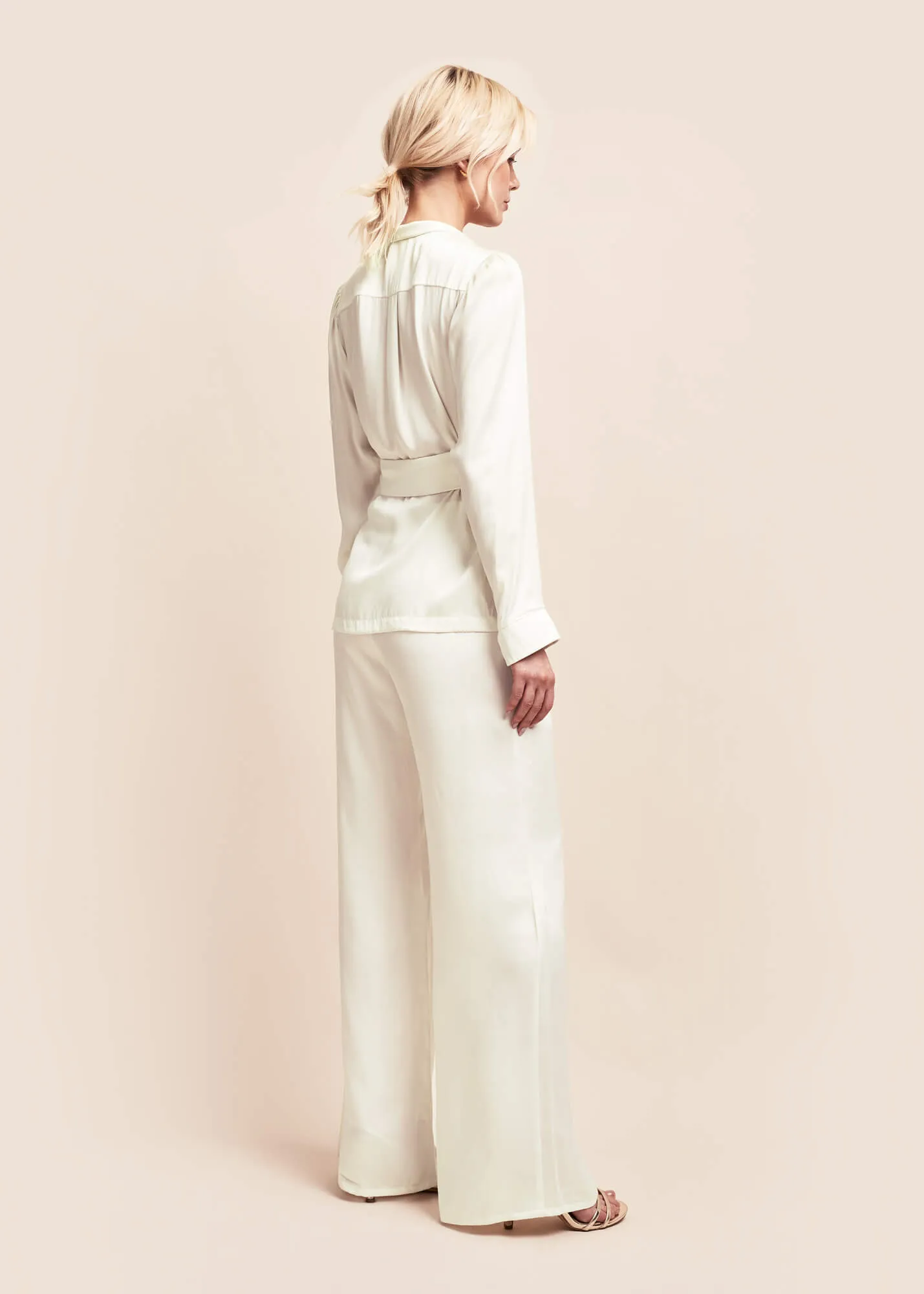 Roxy Eva Ivory Silk Pant Suit