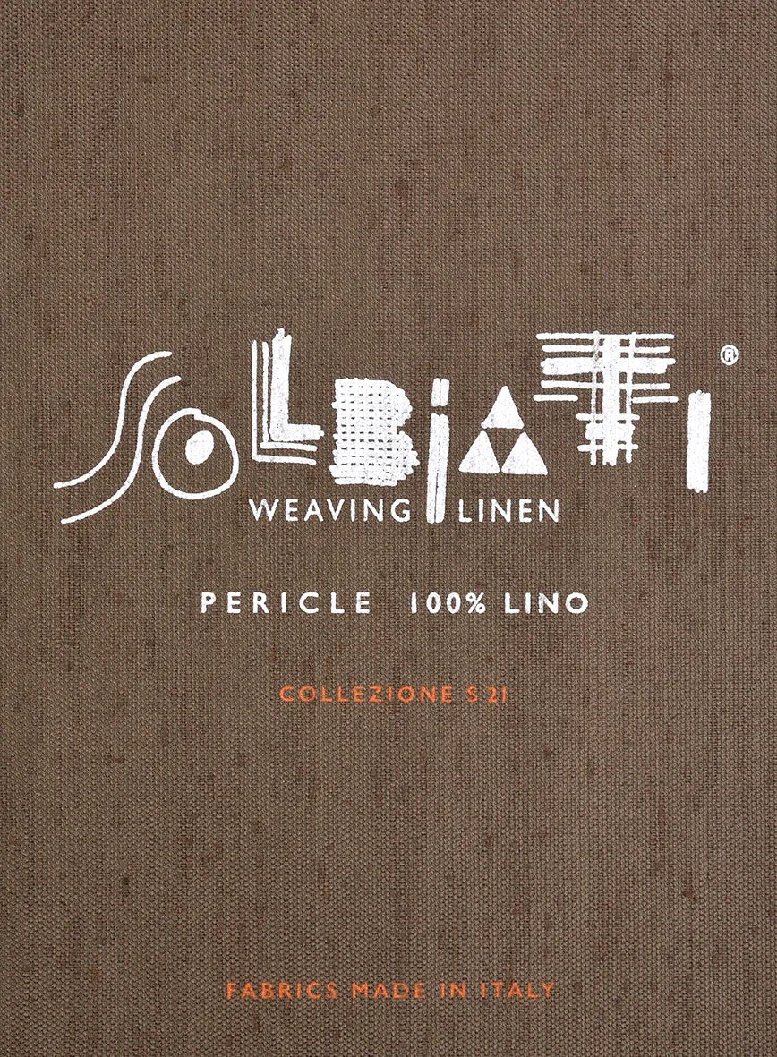 Solbiati Stone Gray Stripe Linen Pants