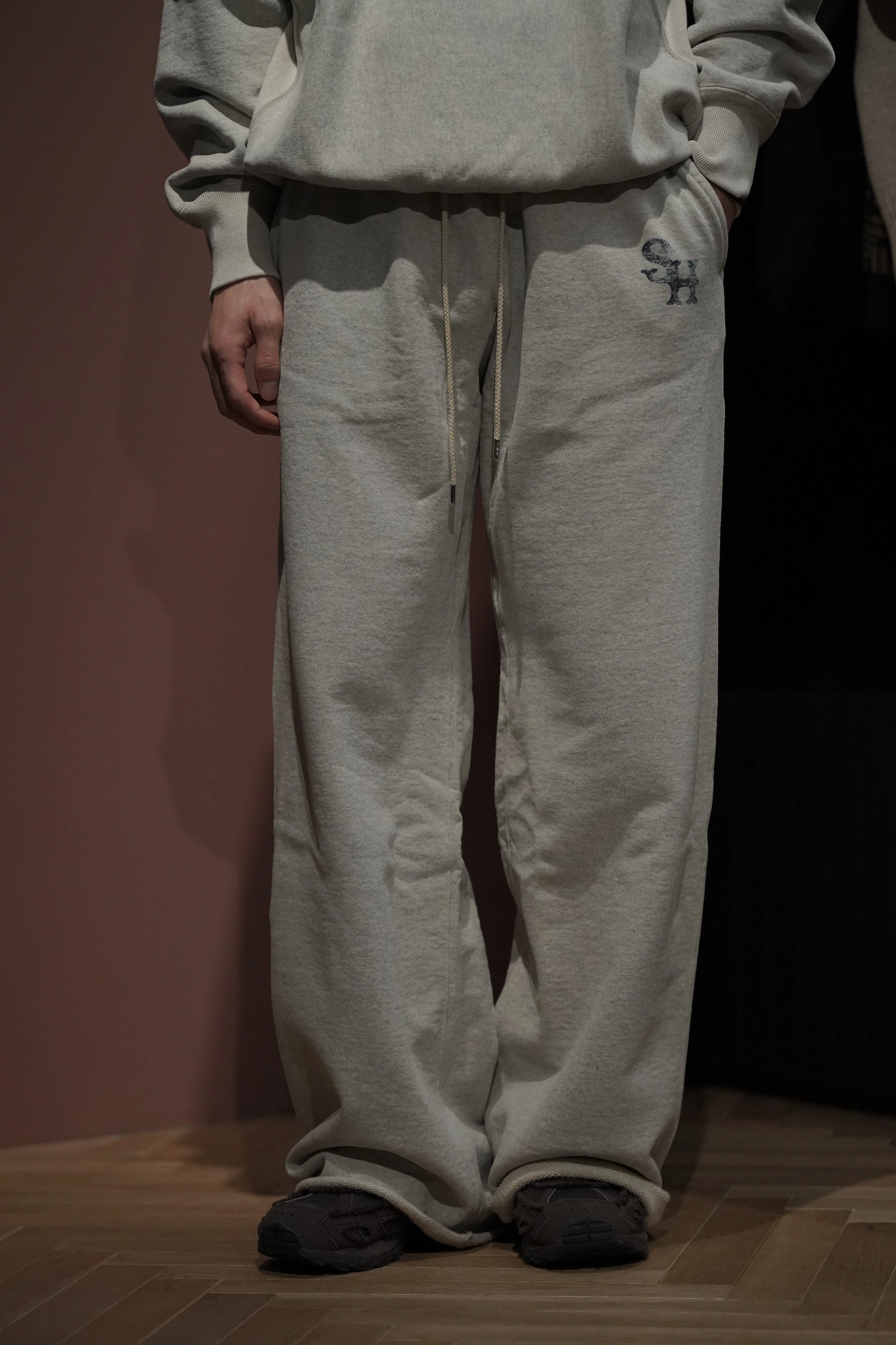 SUGARHILL LOGO PRINTED SWEAT TROUSERS (HEATHER GRAY)