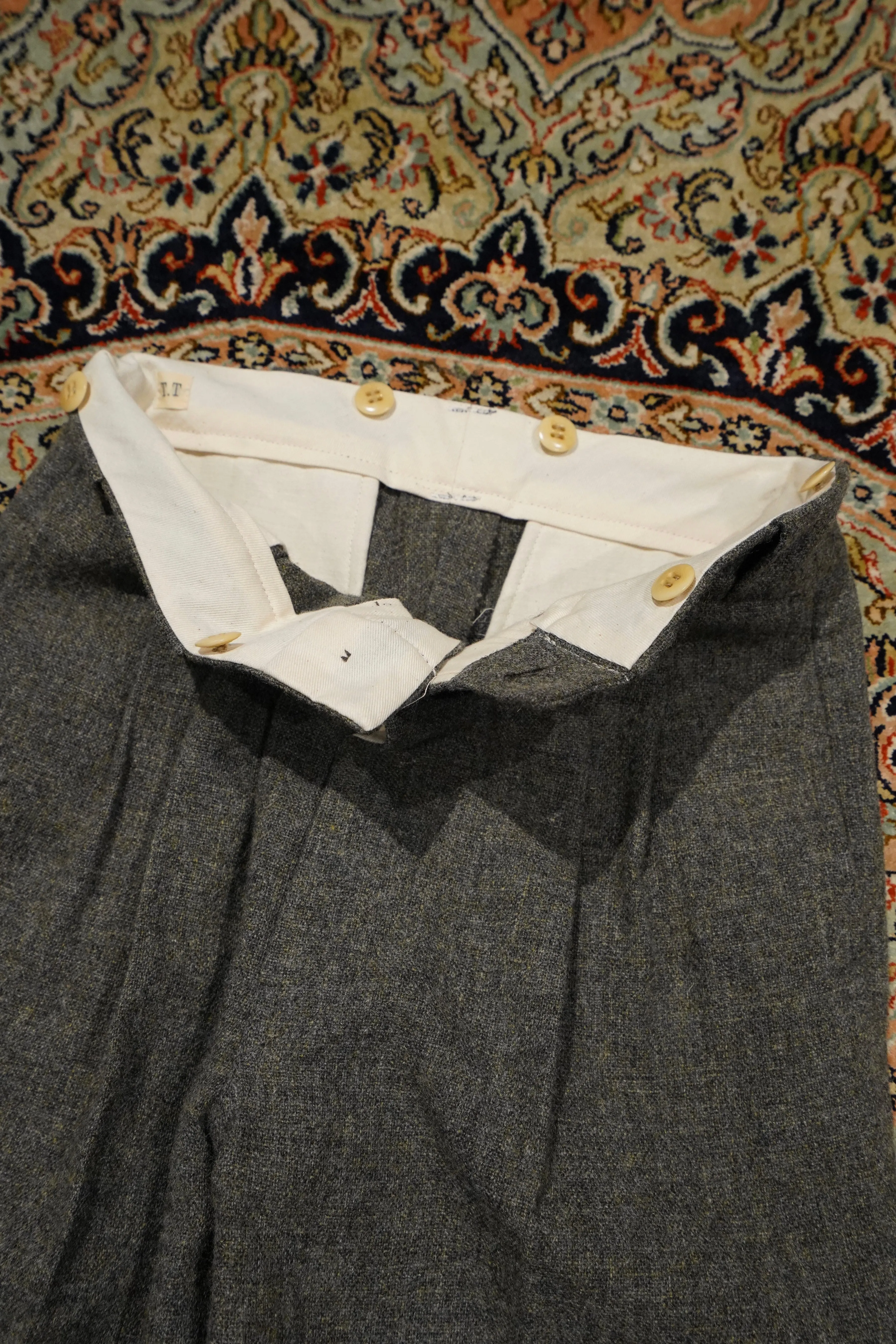 Taiga Takahashi WORK TROUSERS (MELANGE GRAY)