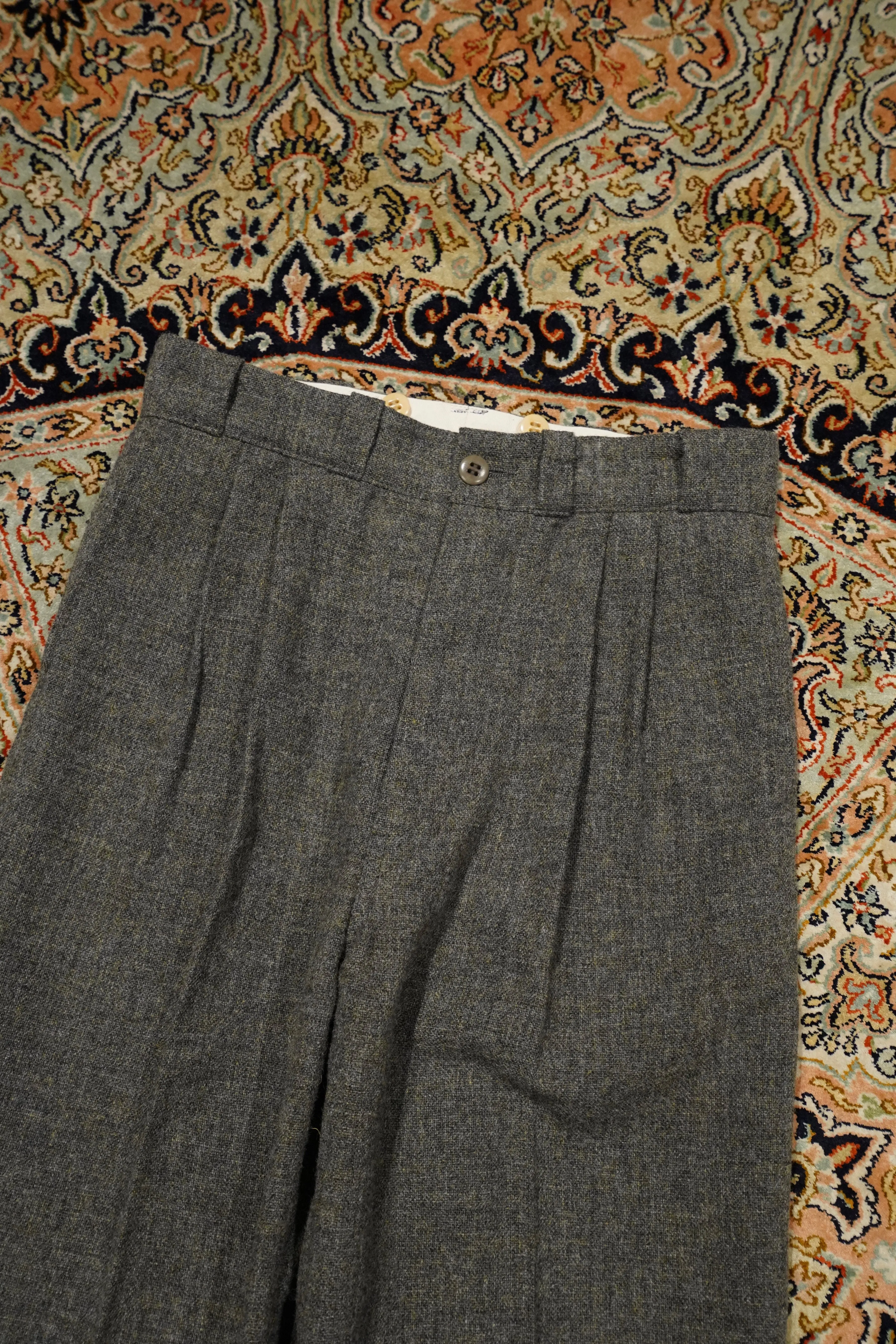Taiga Takahashi WORK TROUSERS (MELANGE GRAY)