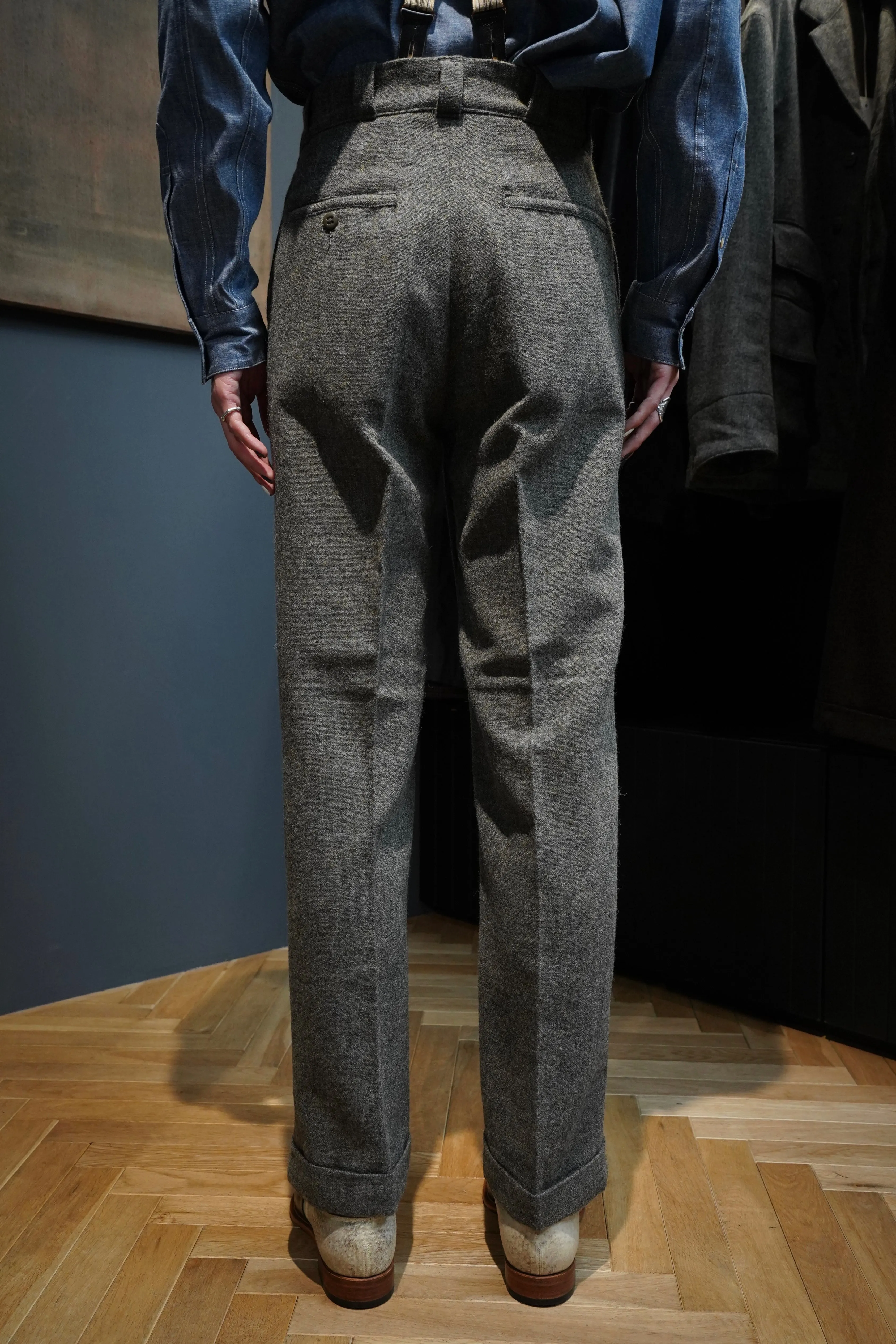 Taiga Takahashi WORK TROUSERS (MELANGE GRAY)