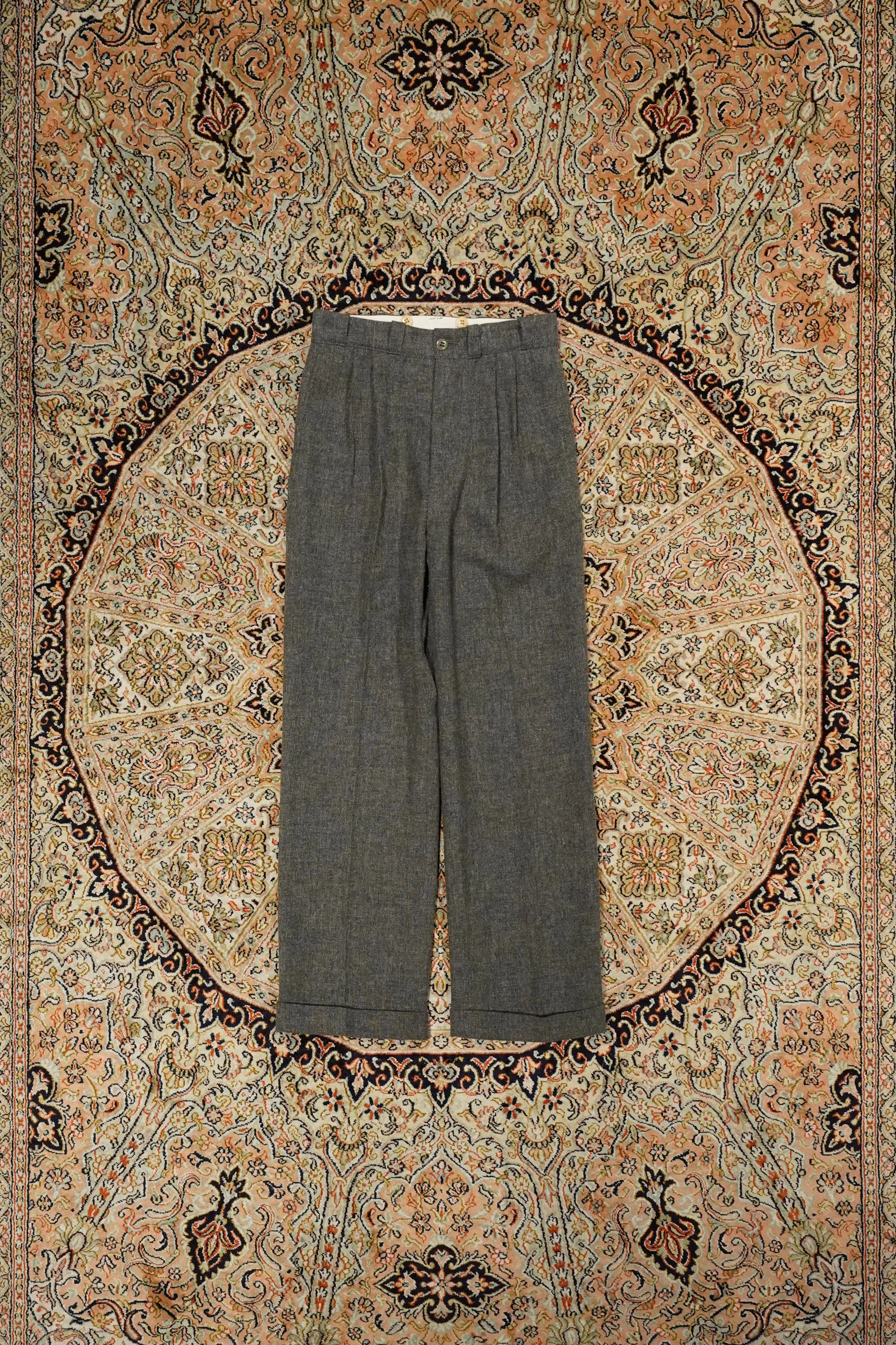 Taiga Takahashi WORK TROUSERS (MELANGE GRAY)